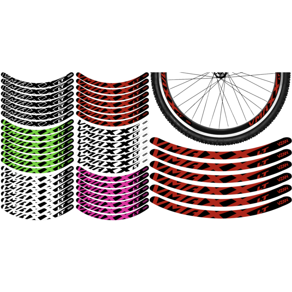 Kit 12 Adesivos Vmaxx Roda Bike Lt Vbrake Bicicleta Ciclismo Aro 24 Aro 26 Aro 29