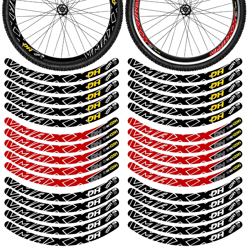 Kit 12 Adesivos Vmaxx Roda Bike Dh Vbrake e Freio a Disco Bicicleta Ciclismo Aro 26 Aro 29 em Oferta na Shopee