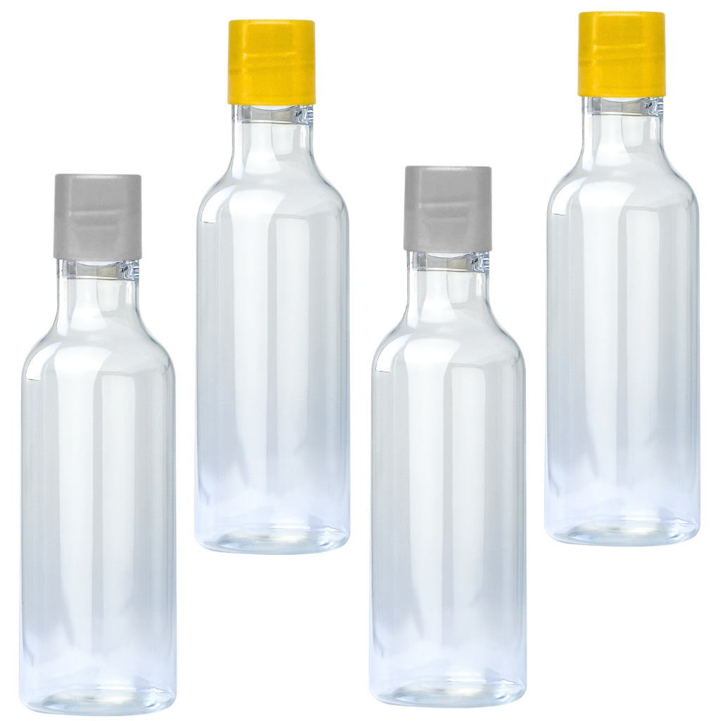 50 Mini Garrafinhas Frascos De Plástico Pet 50ml C/ Tampa Cor Metálica