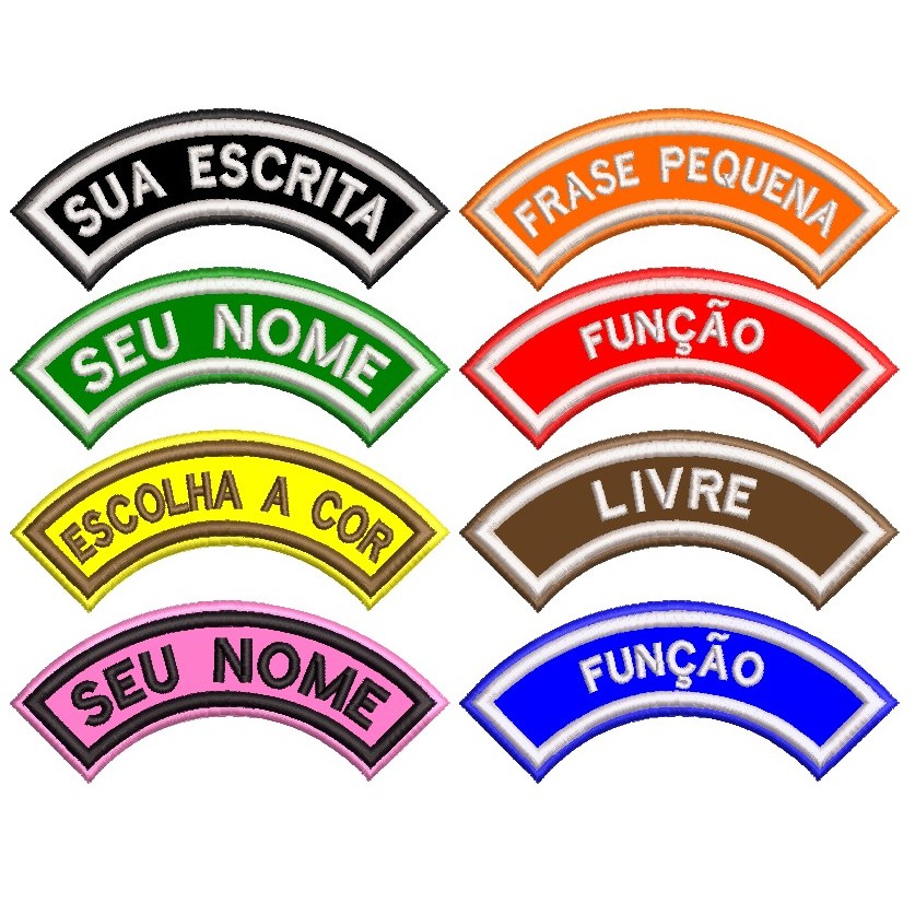 Manicaca Sutache de identificação - Patch Bordado com 2 UNIDADES. Tamanho de 10x4cm