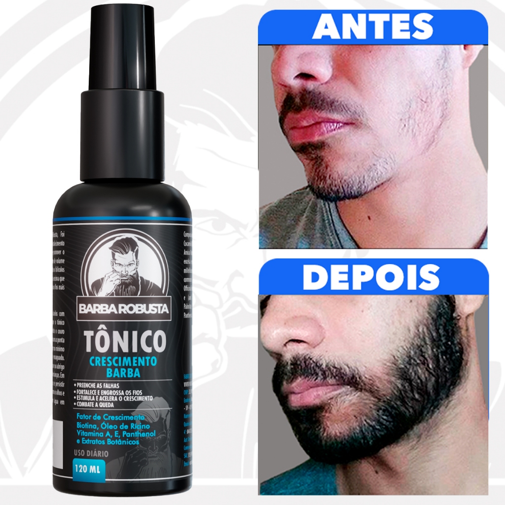 Produto para crescer Barba Robusta Fortalece e Estimula o Crescimento dos Fios da Barba