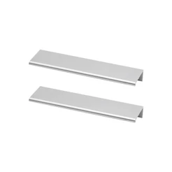 2 Uni Puxadores De Gaveta Armário Slim Aluminio Retro Tito 64mm