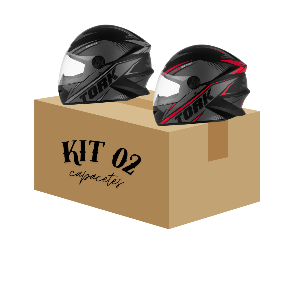 Kit 02 Unidades Capacete Moto Fechado R8 Com Narigueira Nfe Viseira Cristal Feminino Masculino Combo