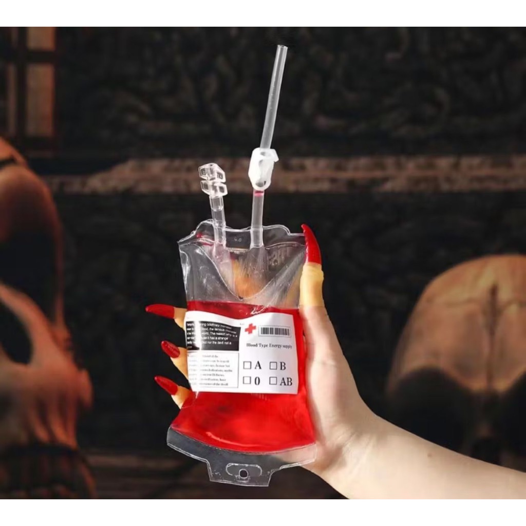 Bolsa de sangue fake / Bolsa De Bebida De Pvc /   - Halloween-Festas em geral.SA