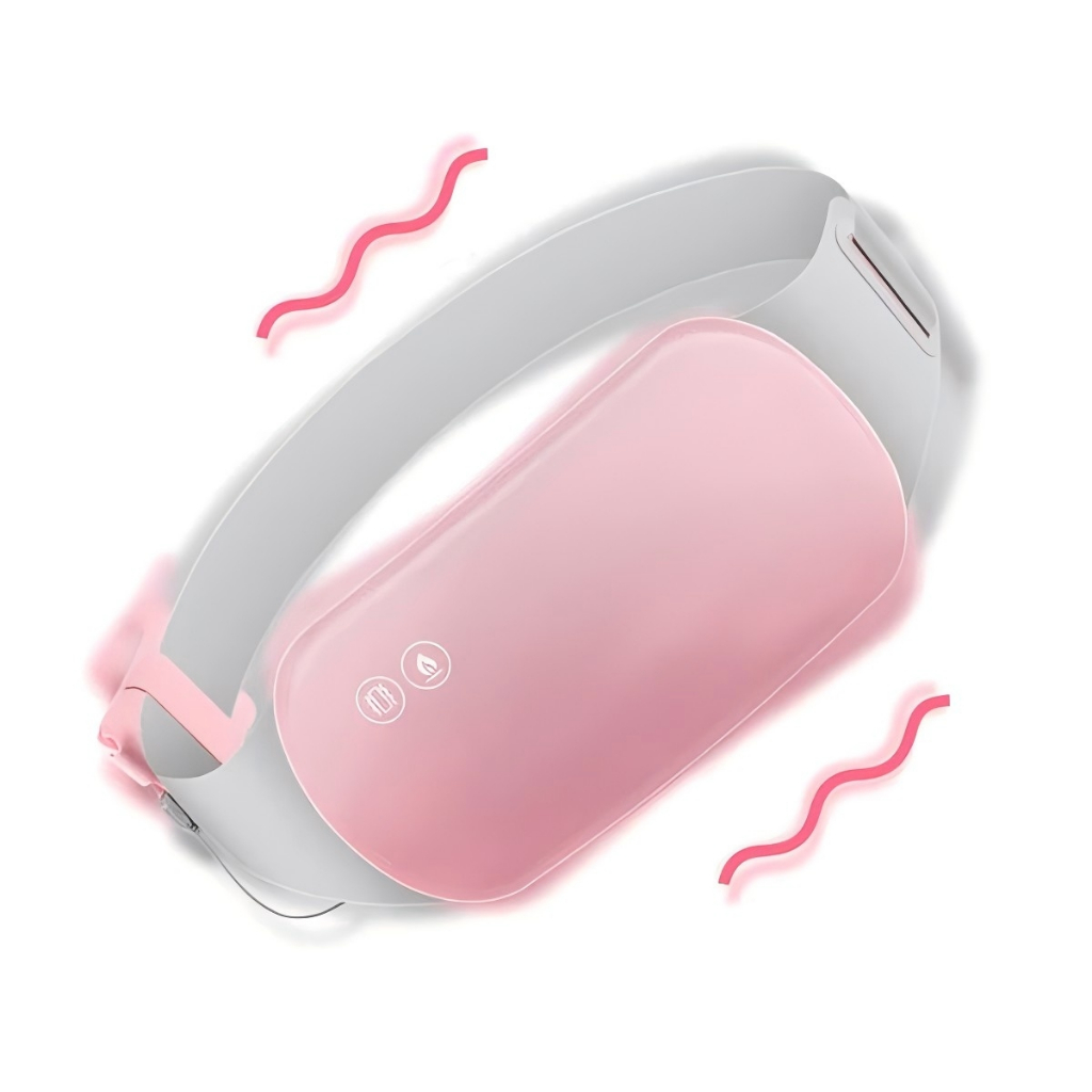 Cinta cor Rosa Térmica Massageadora para Cólica Menstrual - Tratamento p/ Dores - Compressa