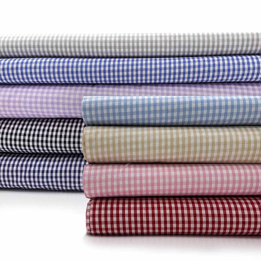 Tecido Tricoline Fio Tinto Xadrez (3mm) 1,50m de Largura 100% Algodão Macio Vestuário Artesanato