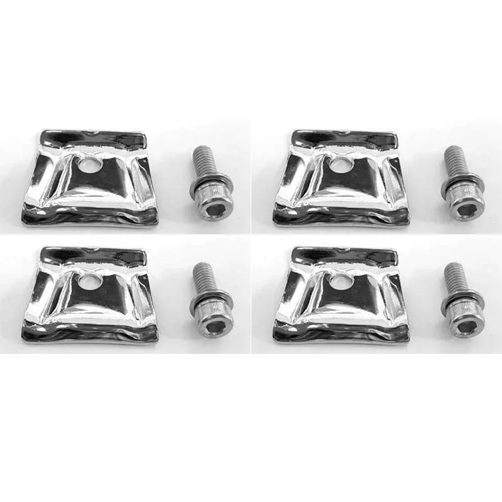 Jogo Chapa tanque cromada com parafusos allen inox fusca até 77