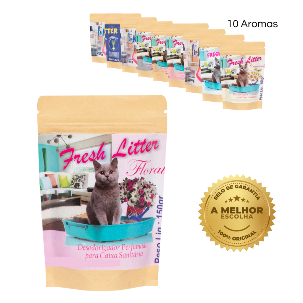 Aditivo Antiodor Natural para Bandeja Higiênica Fresh Litter  - 150 g