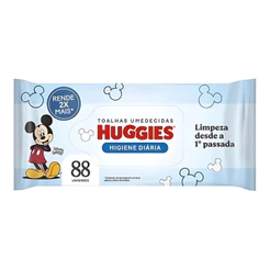 Lenço Toalhinhas Umedecidas Higiene Diária Huggies 88 unidades