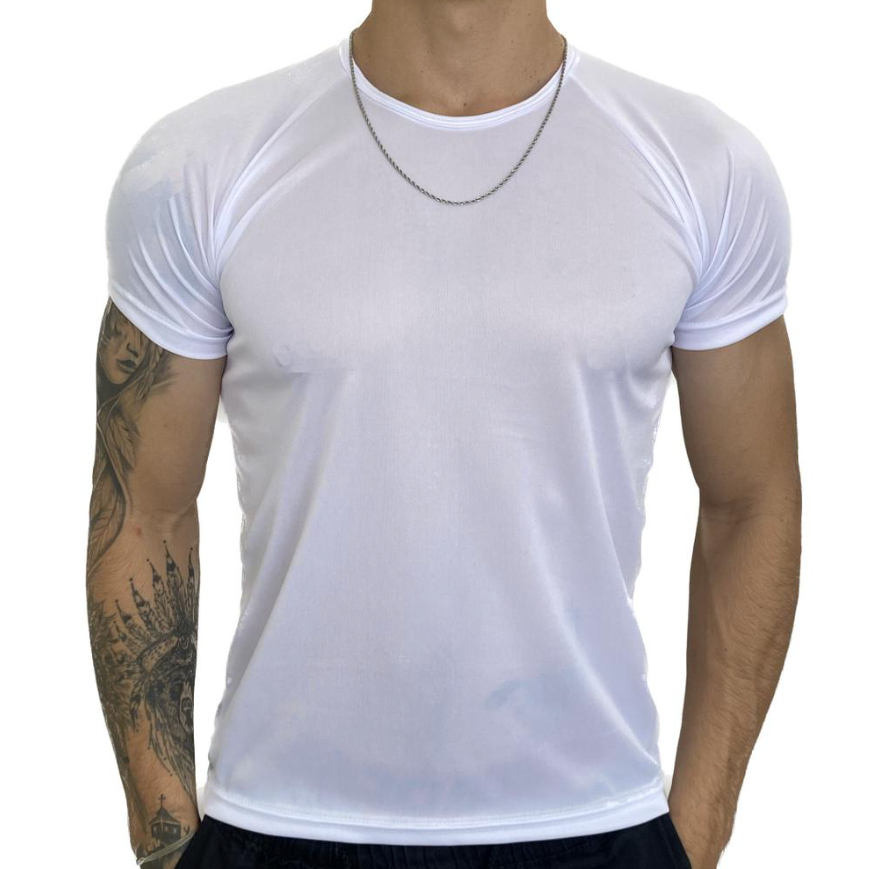 Camiseta Masculina Dry Fit Proteção Solar UV50 Térmica Anti Suor Academia Treino.