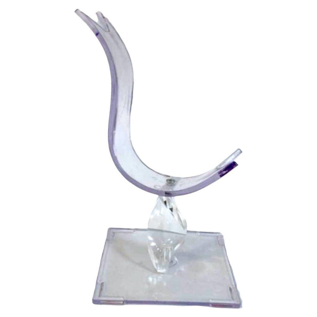 10 Expositor De Calçados. Haste Torcida 5cm. Acrílico transparente em Oferta na Shopee