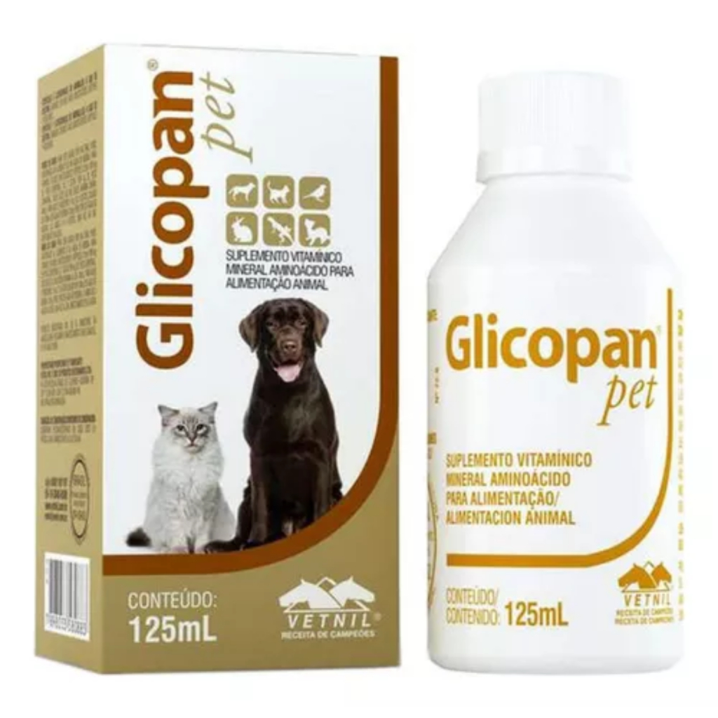 Glicopan Pet 125ml Vetnil Suplemento Vitaminico