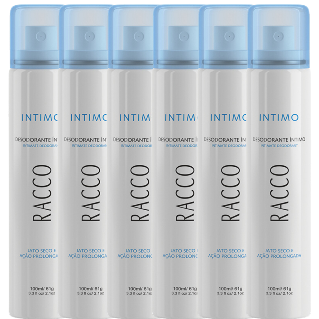 Kit 6 Desodorante Spray Jato Seco Intimo 100ml Original Unissex Feminino Masculino Desodorantes