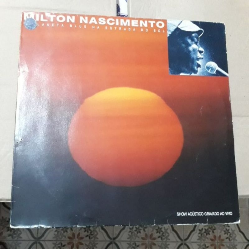 Lp Milton Nascimento - Planeta Blue na Estrada do Sol - Ao Vivo SP 1991 Columbia Records Ed Br raro c/ encarte Mpb letras Chico Buarque Beatles
