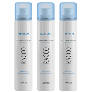 Kit 3 Desodorante Jato Seco Racco Íntimo Unissex Feminino Masculino Spray Ação Prolongada Original em Oferta na Shopee