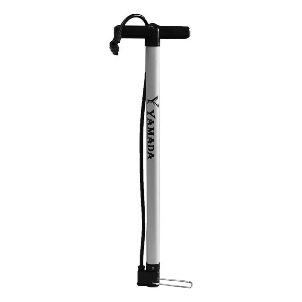 Bomba De Ar Bicicleta Yamada Alumínio 58cm Para Pneu Bike Cor Cinza