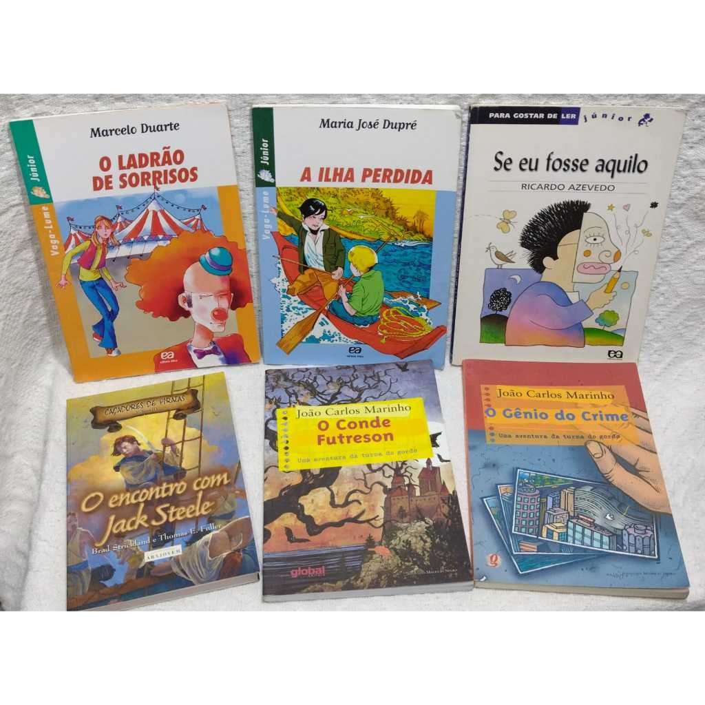LIVROS INFANTO-JUVENIS -A ILHA PERDIDA / SE EU FOSSE AQUILO /  O CONDE FUTRESON / O ENCONTRO COM JACK STEELE
