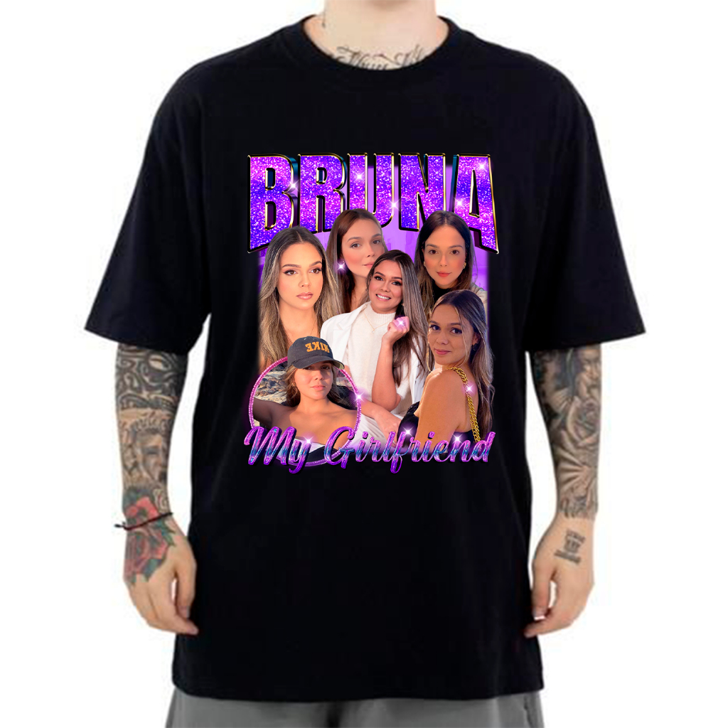 Seu Estilo, Seu Amor! Camiseta Personalizada com Foto de Namorado(a) – Tamanhos do P ao G3...