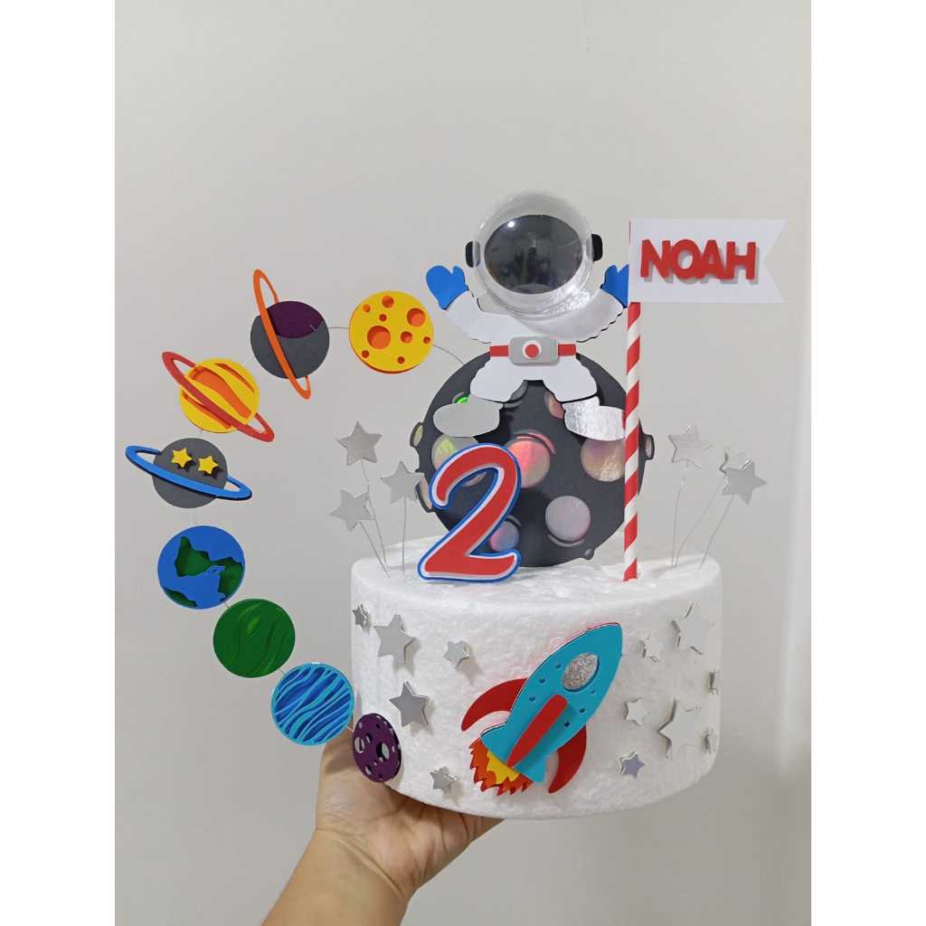 TOPPER DE BOLO ASTRONAUTA | TOPO DE BOLO | PERSONALIZADO ASTRONAUTA