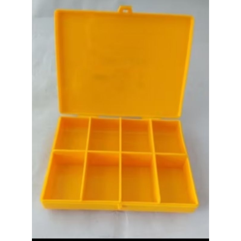 20 Caixinha Porta Treco, Nova, com 8 Divisões 12x9x3cm na cor amarela