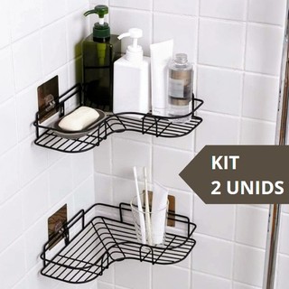 Prateleiras Suporte Organizador Adesivo Parede Banheiro Cozinha Shampoo Sabonete Metal TOP