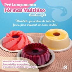 10~50 FORMA MUTIULSO BLUESTAR MINI PUDIM GELATINA DOCES 150 ml FORNEAVEL LANÇAMENTO BLUESTAR (CHOCO)