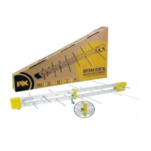Antena Externa Digital Full Hd Uhf Hdtv 16 Elementos