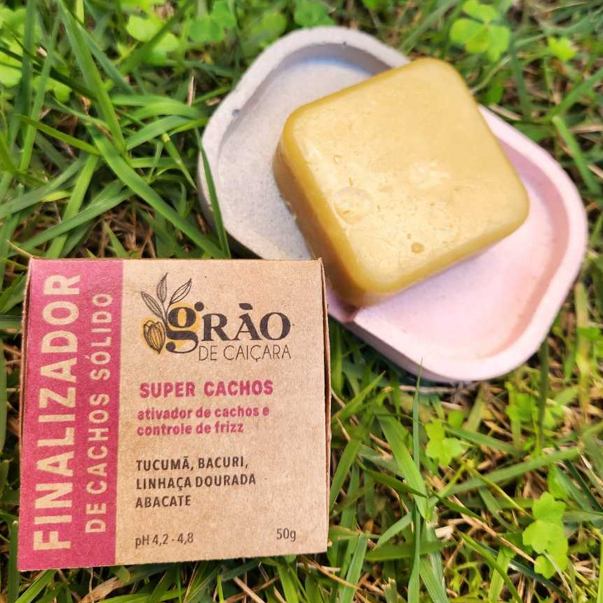 Finalizador Leave-in Sólido/em Barra Vegano para Cachos e Cabelos Crespos - Super Cachos
