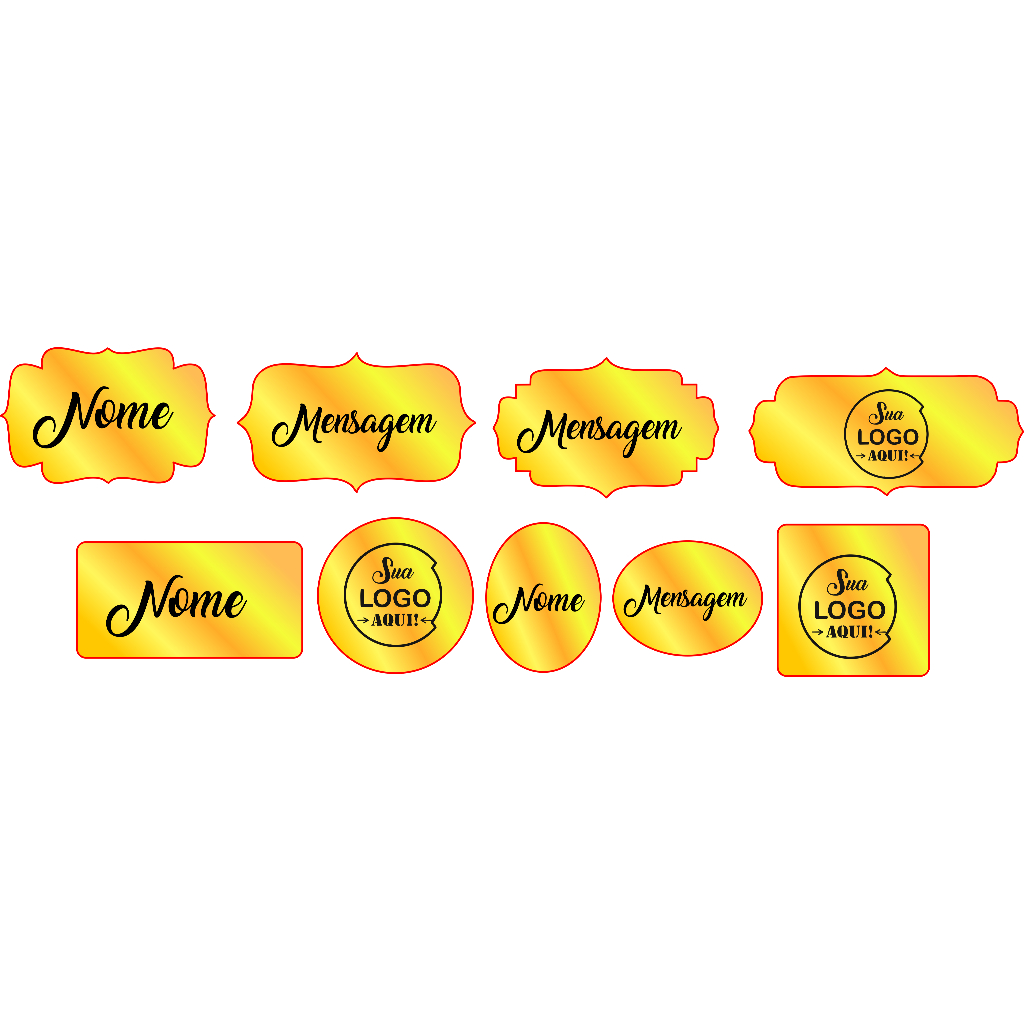 Aplique plaquinha  de Acrílico Espelhado Dourado 4 CM Aplique Nome, Aplique logomarca, Aplique frase LEIA O CHAT