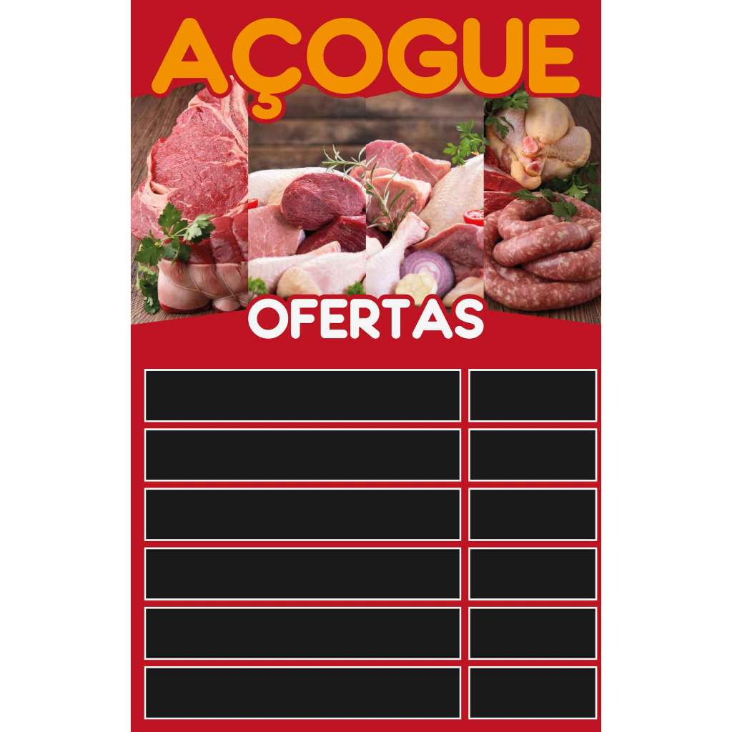 Banner Açougue 90x60 Mais vendido da categoria