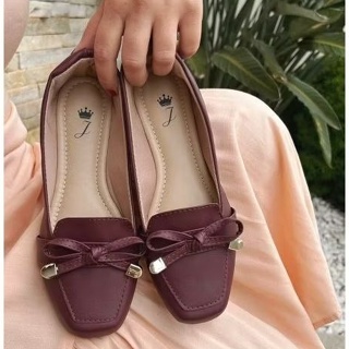 Mocassim Feminino Vermelho Marsala Sapatilha Lacinho Feminina Casual Sapato Confortavel em Oferta na Shopee