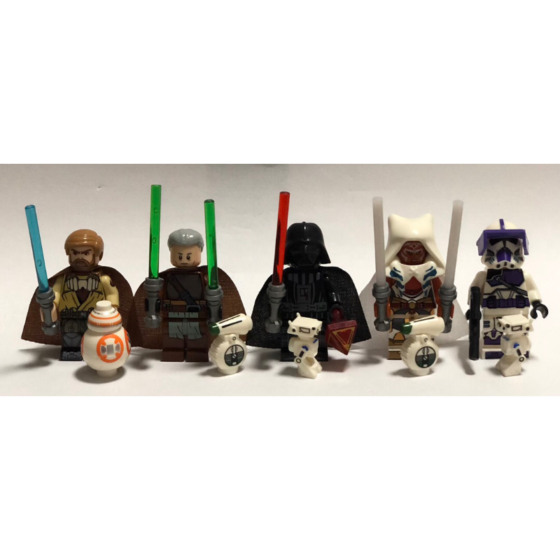 Minifiguras Bonecos Star Wars Force Unleashed Rahm Kota Obi-Wan Kenobi Darth Vader Ahsoka Tano TV6101