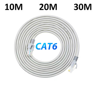 Cabo de Rede RJ45 Cat6 Alta Velocidade para Internet - Disponível em 10M 20M 30M (Interno/Externo)