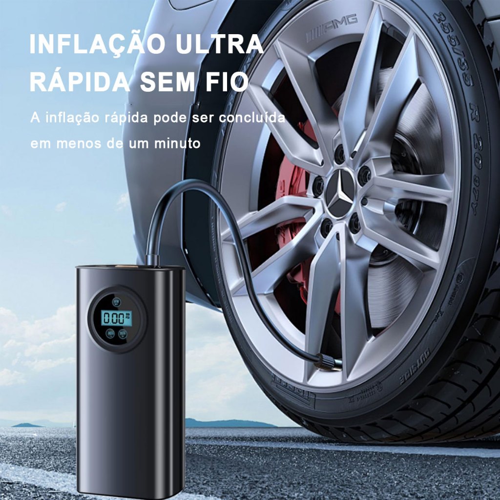 Mini Compressor de Ar Portátil Recarregável Digital USB Calibrador de Pneu Profission para Carro em Oferta na Shopee