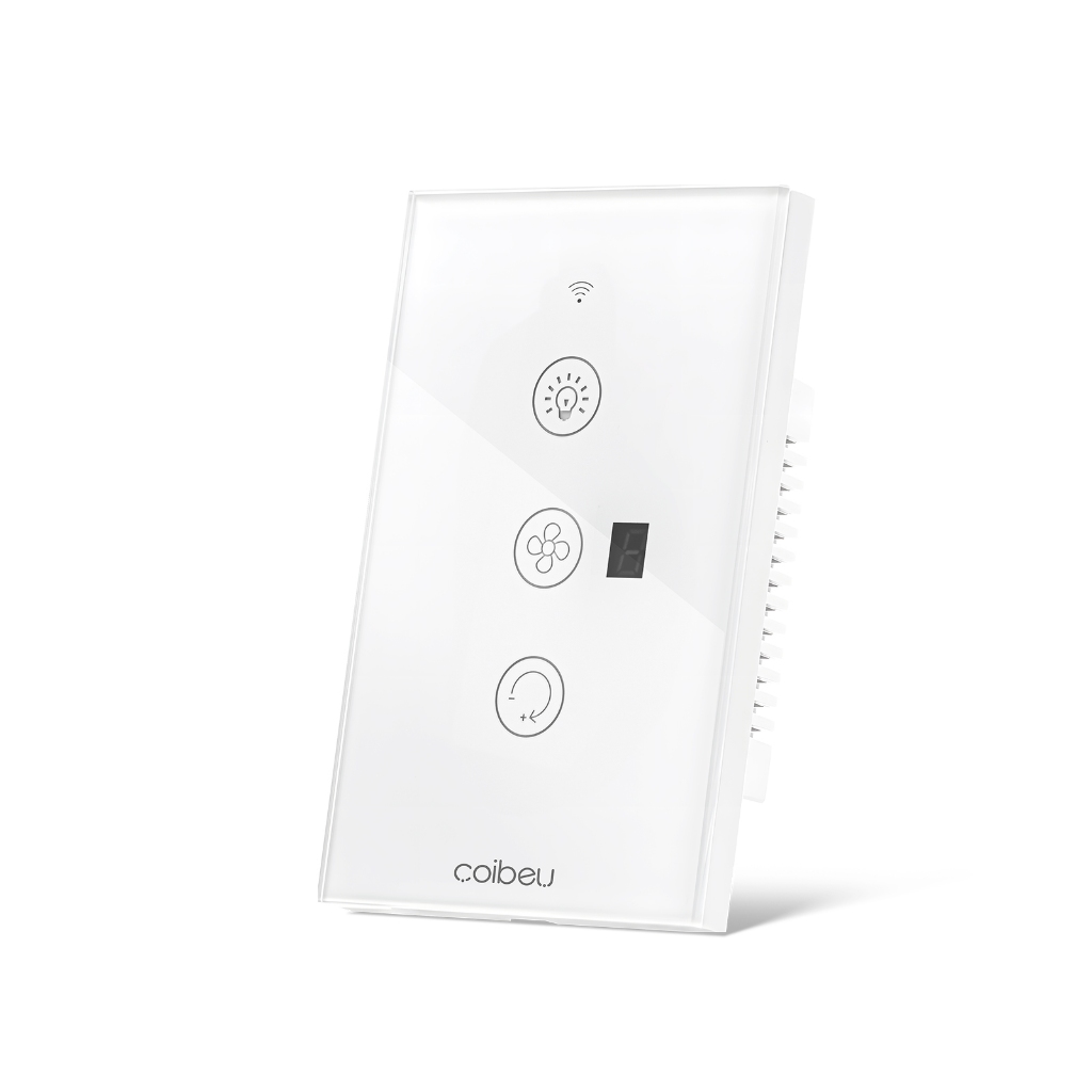 COIBEU Tuya WiFi Fan Light Touch Switch Interruptor inteligente de ventilador de parede Interruptor inteligente para - Home Appliances