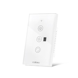 COIBEU Tuya WiFi Fan Light Touch Switch Interruptor inteligente de ventilador de parede Interruptor inteligente para em Oferta na Shopee