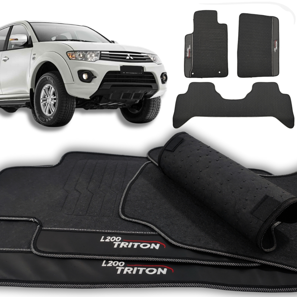Tapete de Carro L200 Triton 2005 2006 2007 2008 2009 2010 2011 a 2017 Linha Premium Antiderrapante em Oferta na Shopee