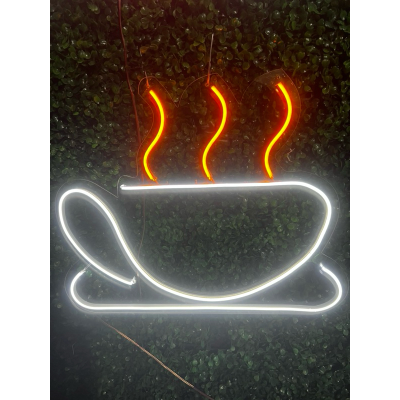 LED PAINEL PLACA CAFÉ CAFETERIA PLACA DE NEON LED XÍCARA DE CAFÉ DE LED LUMINÁRIA DECORAÇÃO NEON COISAS DE NEON