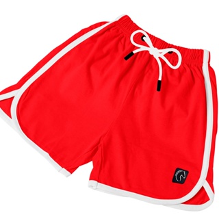 Short Feminino Premium Básico Liso Casual Ou Treino Soltinho Confortável Verão Vermelho em Oferta na Shopee