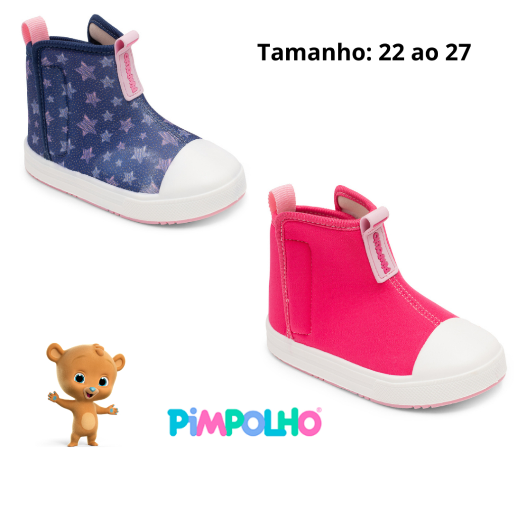 Pimpolho Bota Tenis Velcro infantil Menina