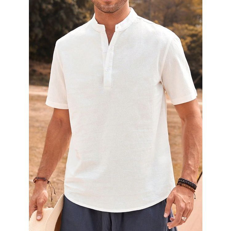 Camisa Linho Bata Manga Curta - P M G GG XG XGG