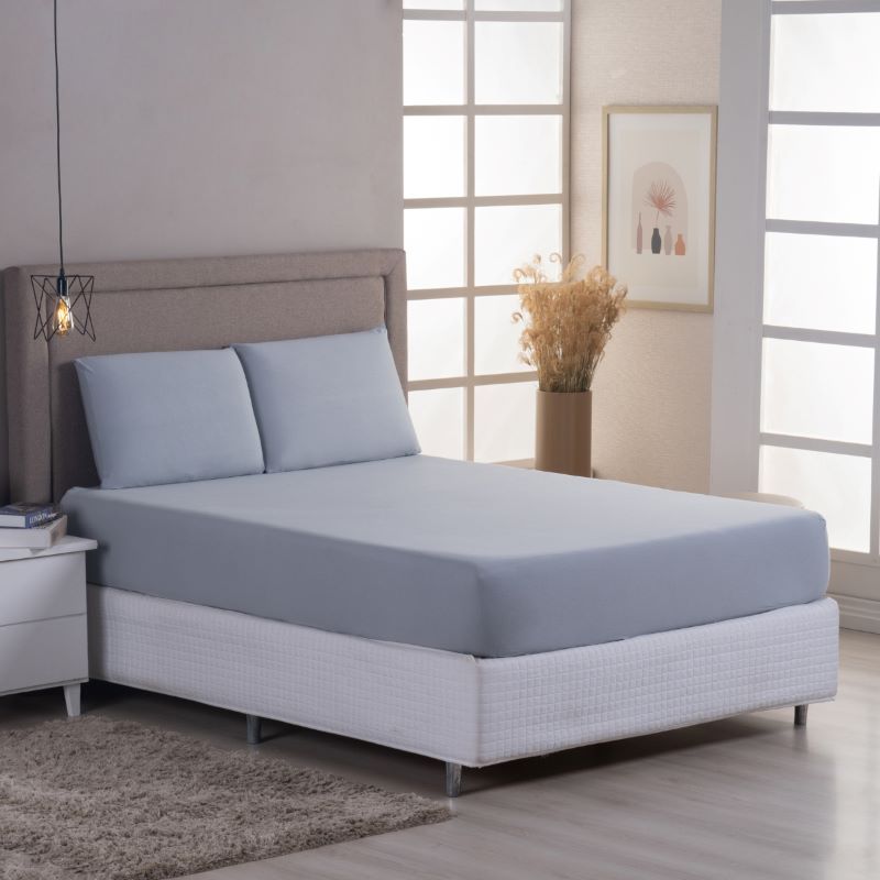 Jogo de Lençol Malha 100% Algodão Fronhas com Zíper  Solteiro / Casal Padrão / Queen / King