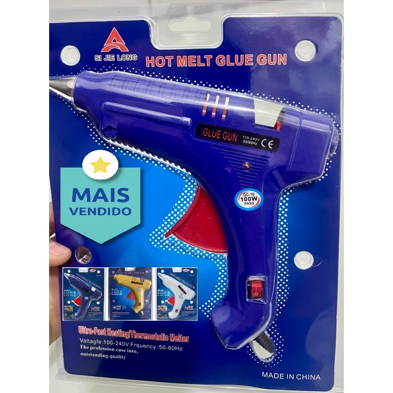 Pistola Cola Quente Profissional Grande 100w Bivolt - ON/OFF