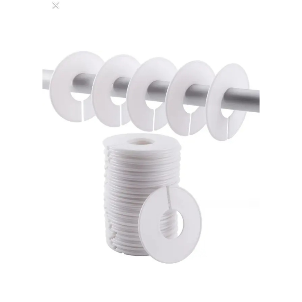 DIVISOR DE ARARAS CABIDES 20 UNIDADES LISO BRANCO em Oferta na Shopee