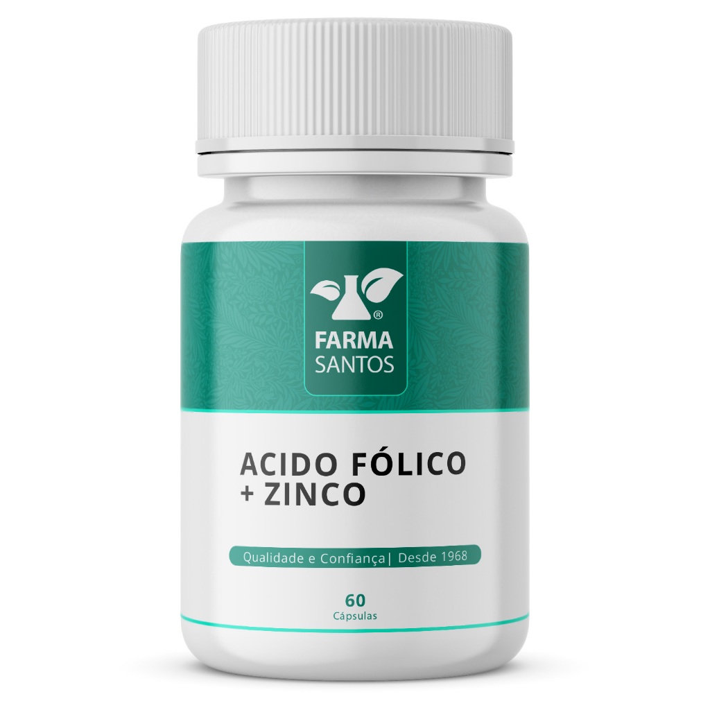 Acido Fólico 5mg + Zinco 15mg 60 Cápsulas em Oferta na Shopee