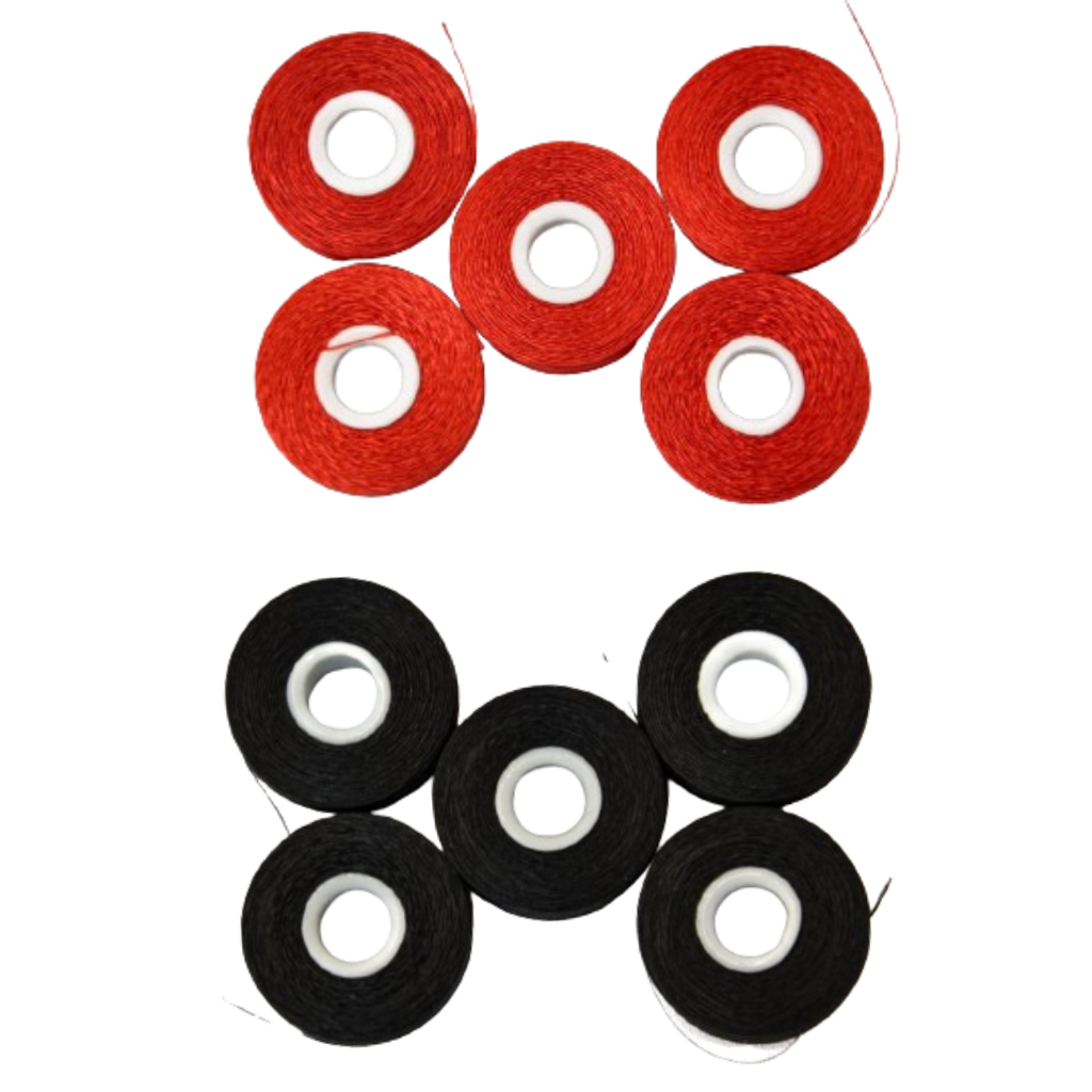 20 Bobinas descartáveis para máquina de costura 2 cores artesanato, roupas, bolsas em Oferta na Shopee