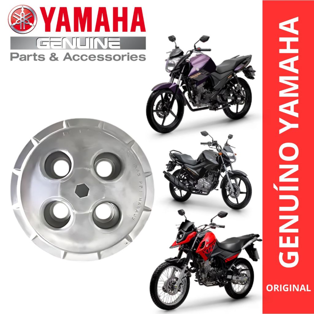 PLATÔ PLACA EMBREAGEM YS FAZER CROSSER 150 FACTOR 125 150 R15 ORIGINAL YAMAHA