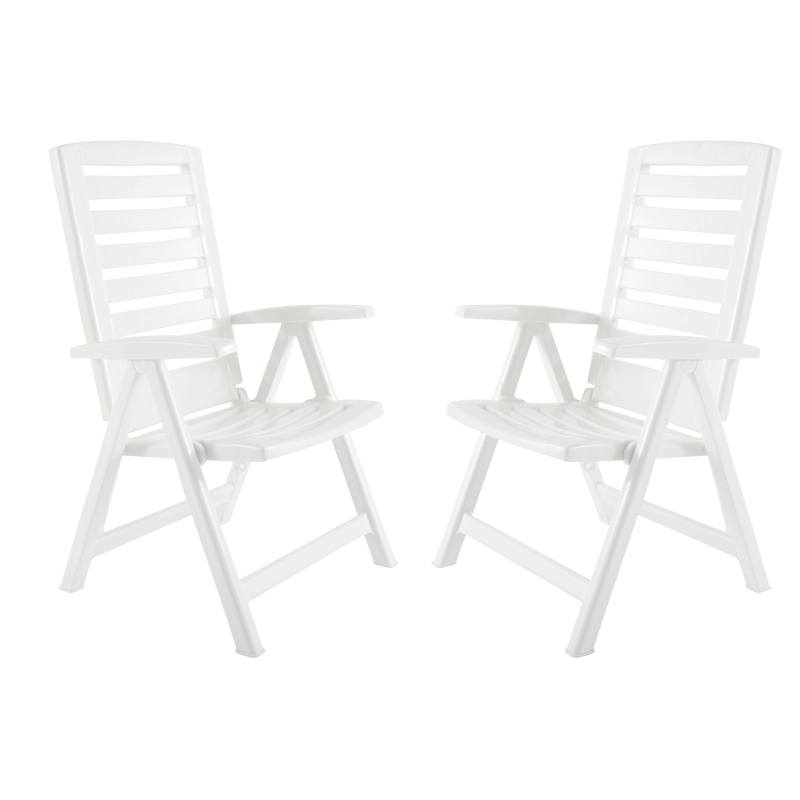 Kit 2 Poltronas Ipanema Reclinável Dobrável Praia Jardim Varanda 5 Posições - Home & Living
