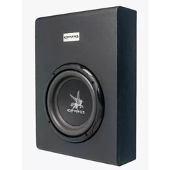 Caixa Amplificada Slim Corzus Cxs 200w RMS Sub Grave 8 Polegadas Som Automotivo Forte