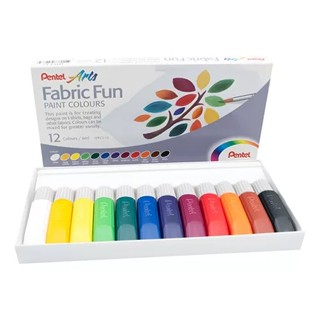 TINTA PARA TECIDO FABRIC FUN PENTEL COM 12 CORES em Oferta na Shopee